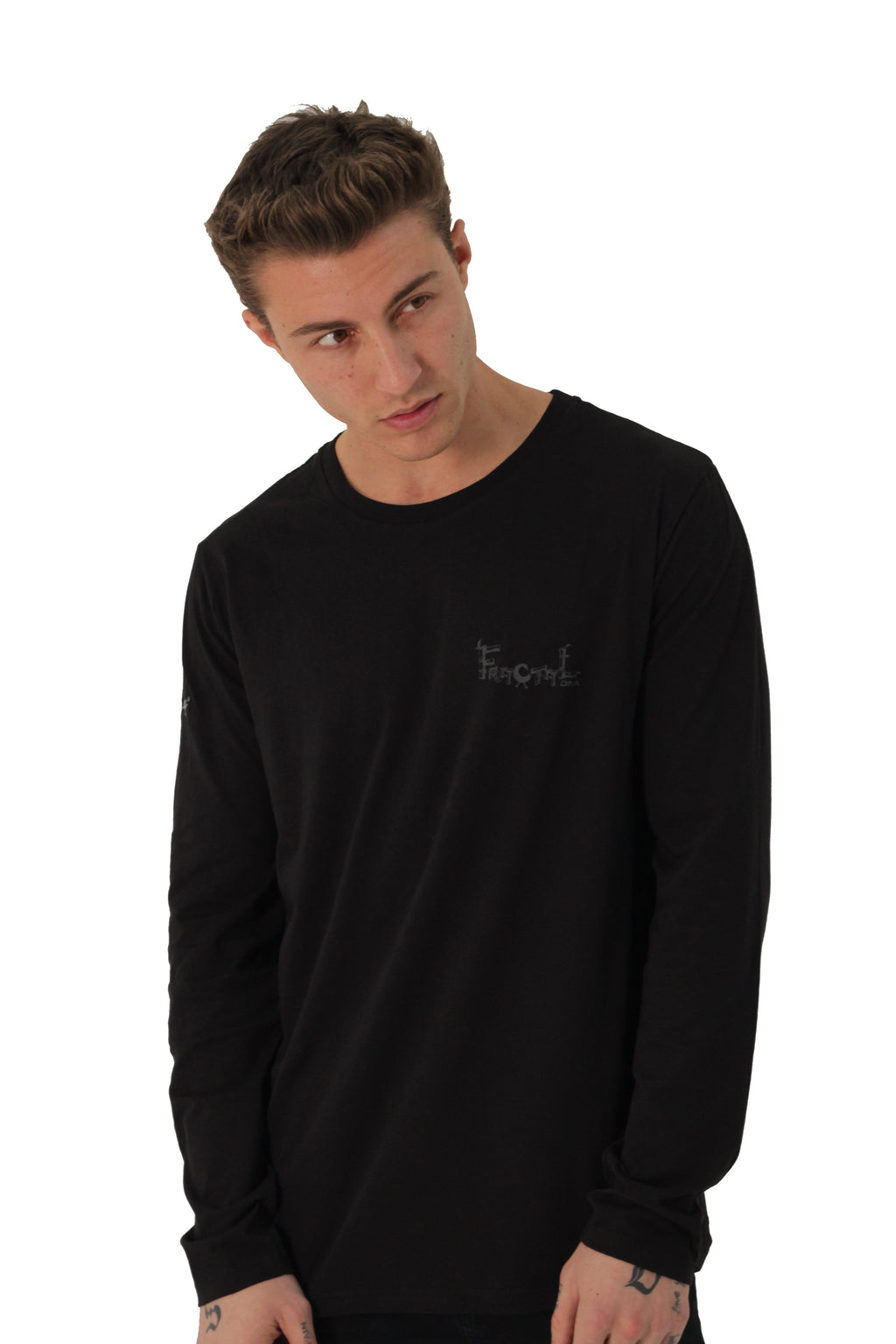 Fractal DNA Long Sleeve T-Shirt, Black