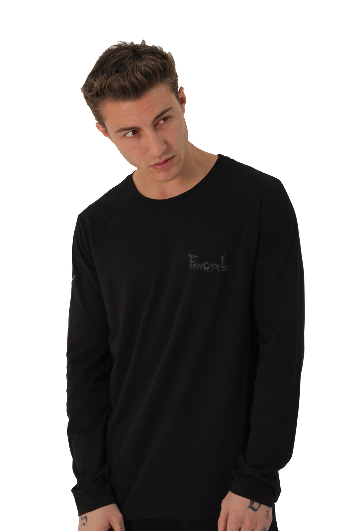 Fractal DNA Long Sleeve T-Shirt, Black