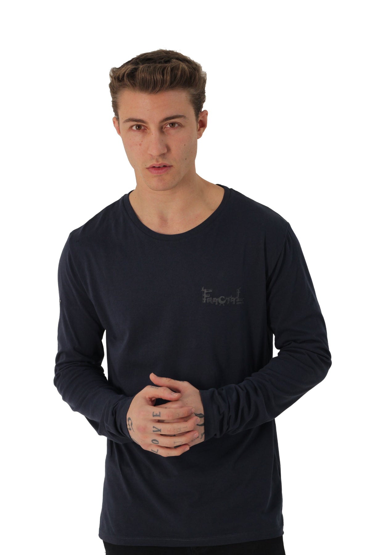 Fractal DNA Long Sleeve T-Shirt, Blue