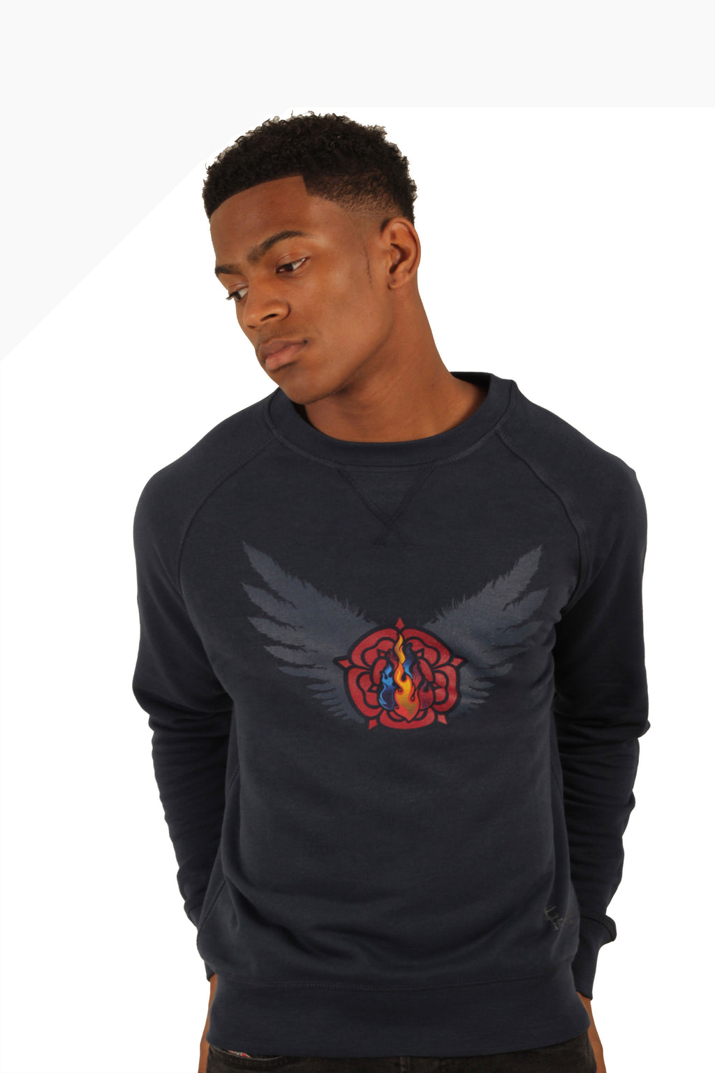 Triple Flame Sweatshirt, Blue