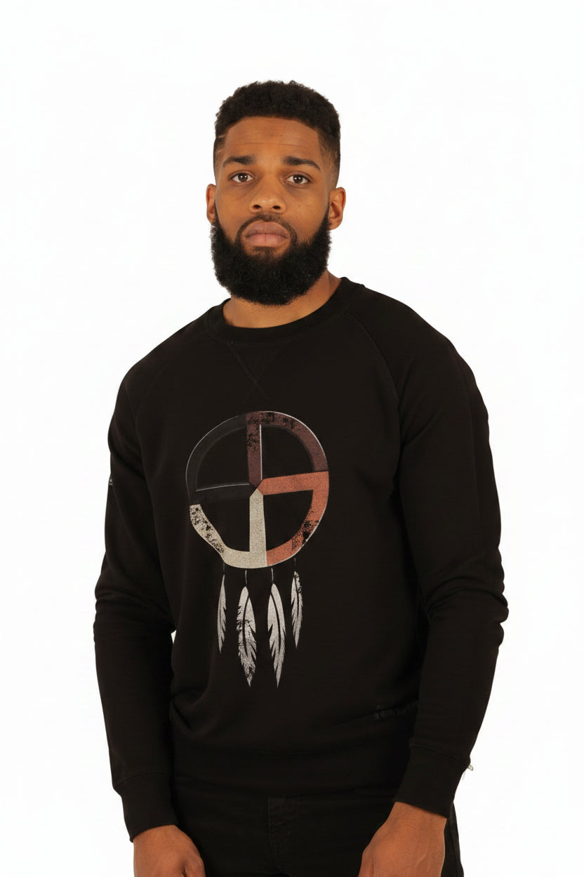 Medicine Wheel Sweatshirt, Black