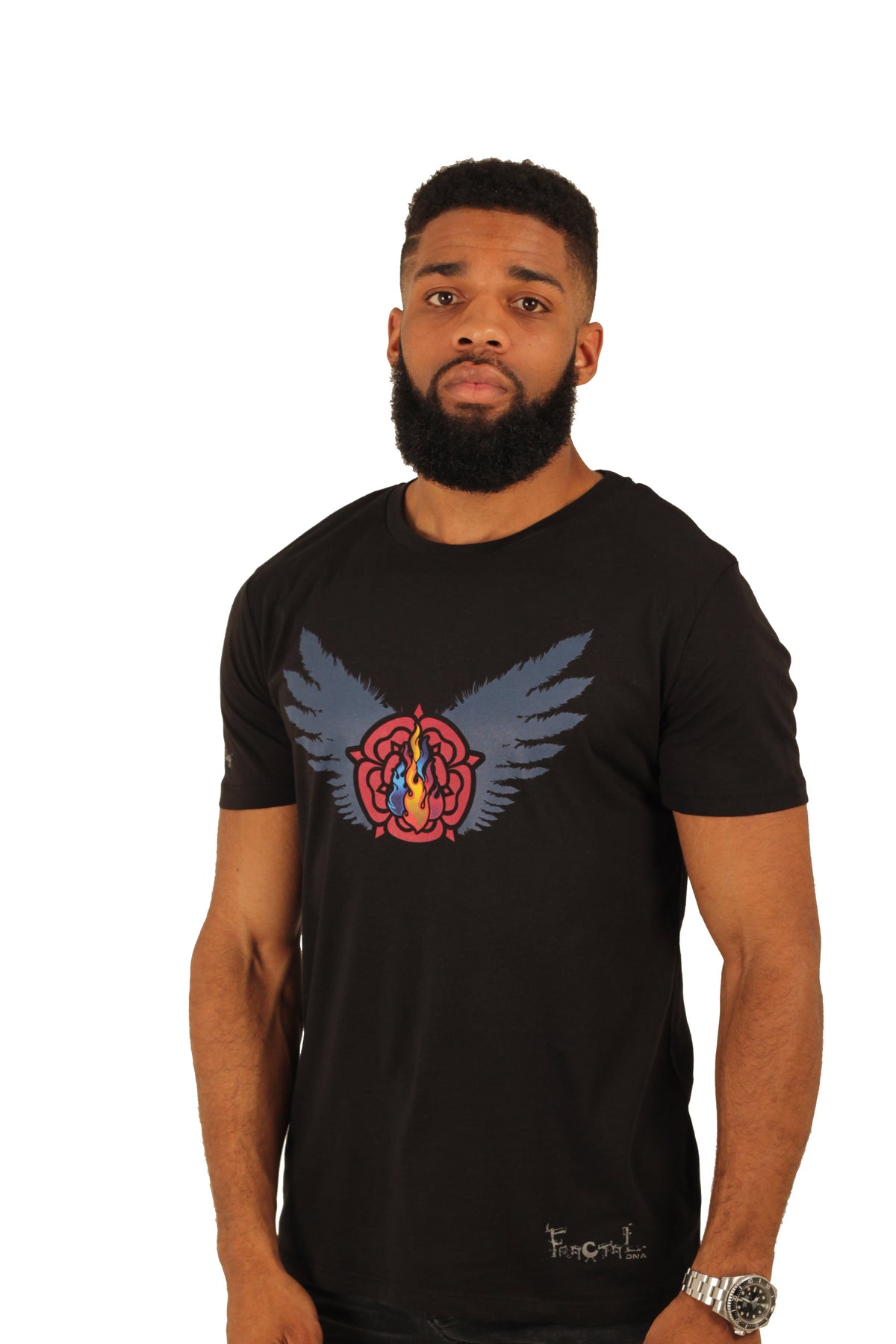 Triple Flame T-Shirt, Black