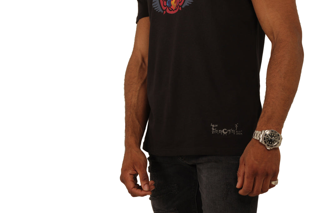 Triple Flame T-Shirt, Black